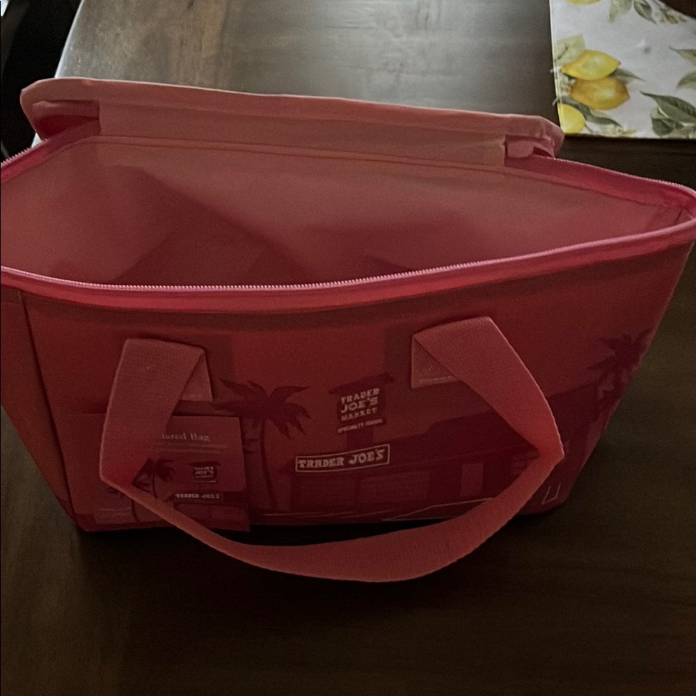 Trader Joe's Pink Insulated Tote Bag